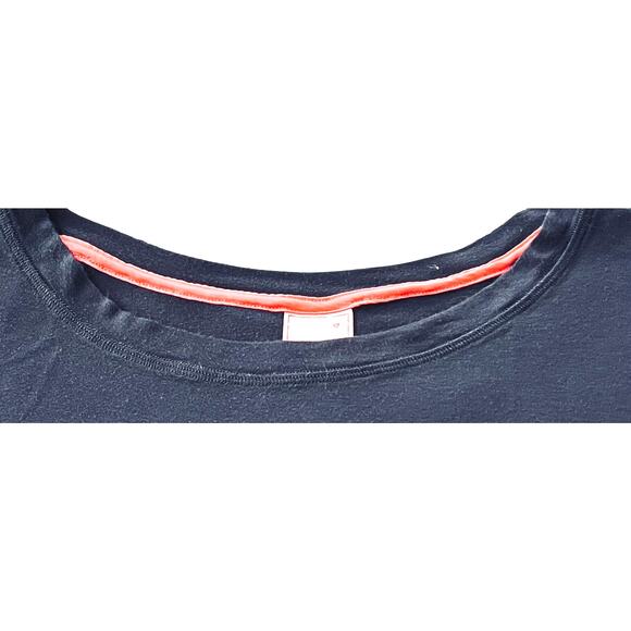 JENNI INTIMATES SHORT SLEEVE SLEEPWEAR TOP, WOMENS, L, DARK PURPLE WHITE RED - Picture 5 of 11